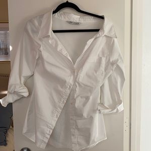 Zara Off the Shoulder Collared Shirt